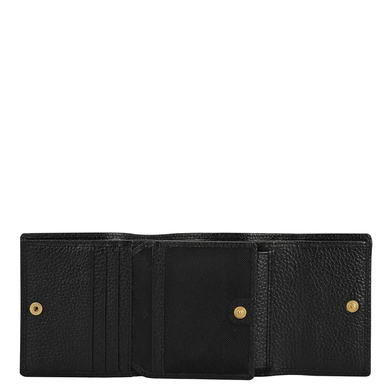Da Milano Black Wax Leather Ladies Wallet - Black for Women | Best Price UAE
